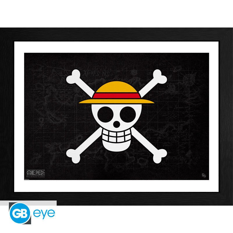 One Piece Innrammet Bilde 30 x 40 cm Skull - Supernerds
