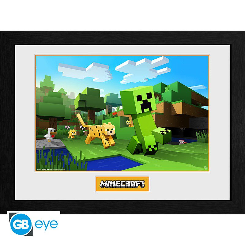 Minecraft Innrammet Bilde 30 x 40 cm Ocelot Chase - Supernerds