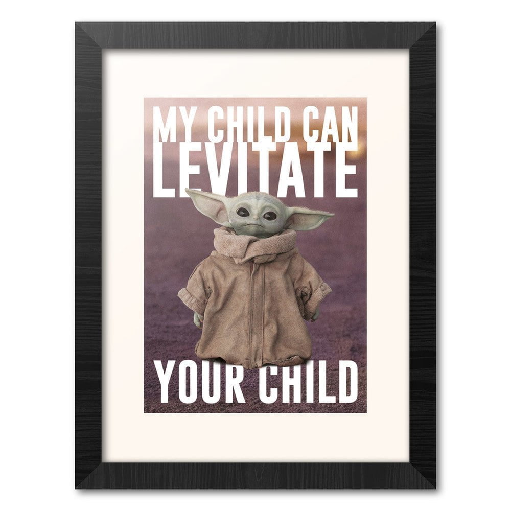 Star Wars Innrammet Bilde 30 x 40 cm The Child - Supernerds