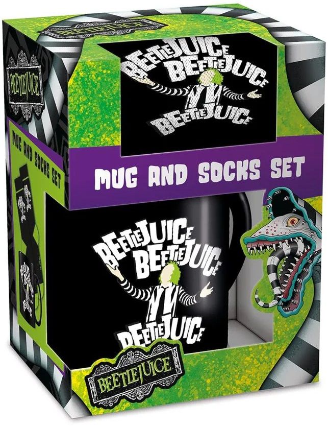 Beetlejuice Gavesett Sokker og Kopp - Supernerds