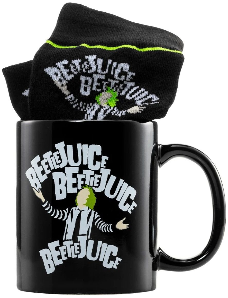 Beetlejuice Gavesett Sokker og Kopp - Supernerds