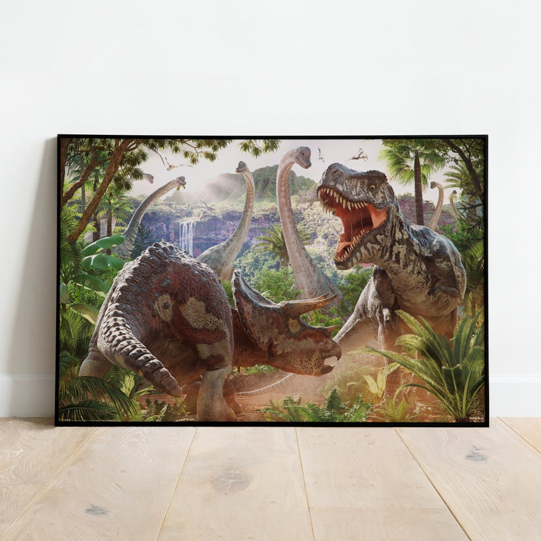 Dinosaur Battle Plakat - Supernerds