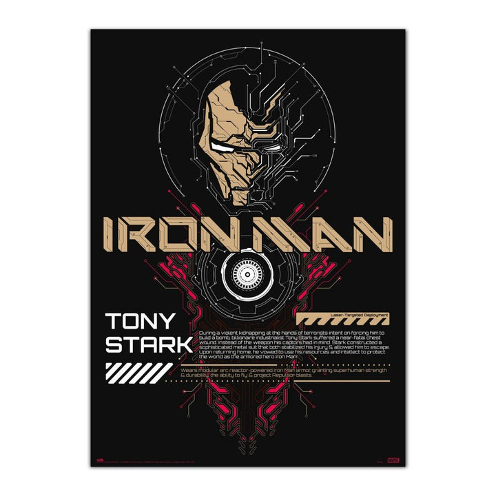Marvel's Iron Man Selvlysende plakat - Supernerds