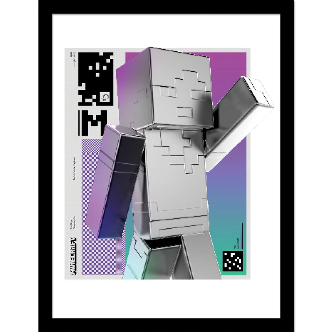 Minecraft Innrammet Bilde 30 x 40 cm - Supernerds