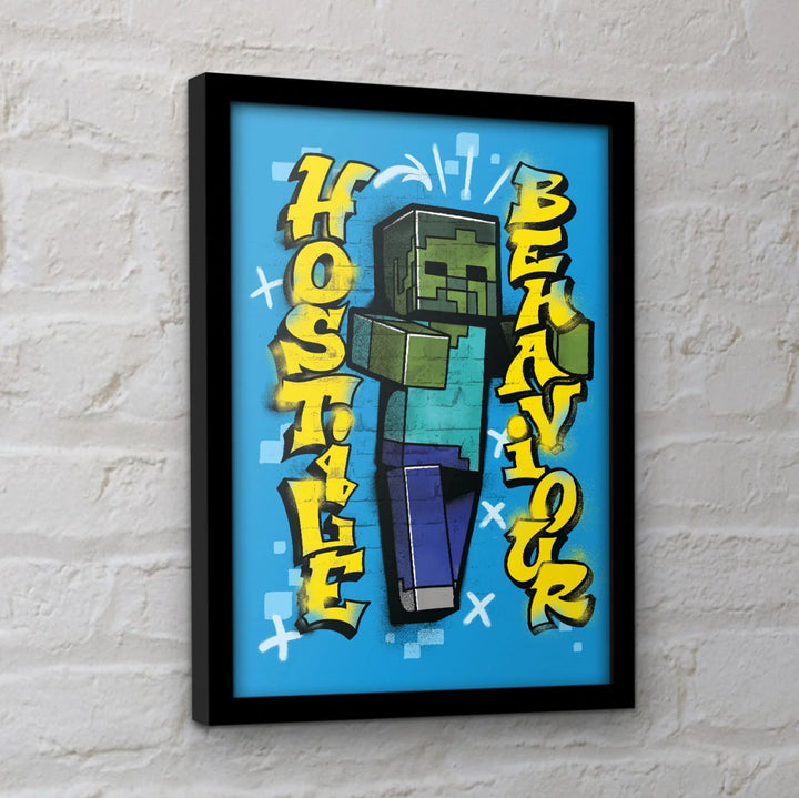 Minecraft Innrammet Bilde 30 x 40 cm Zombie - Supernerds