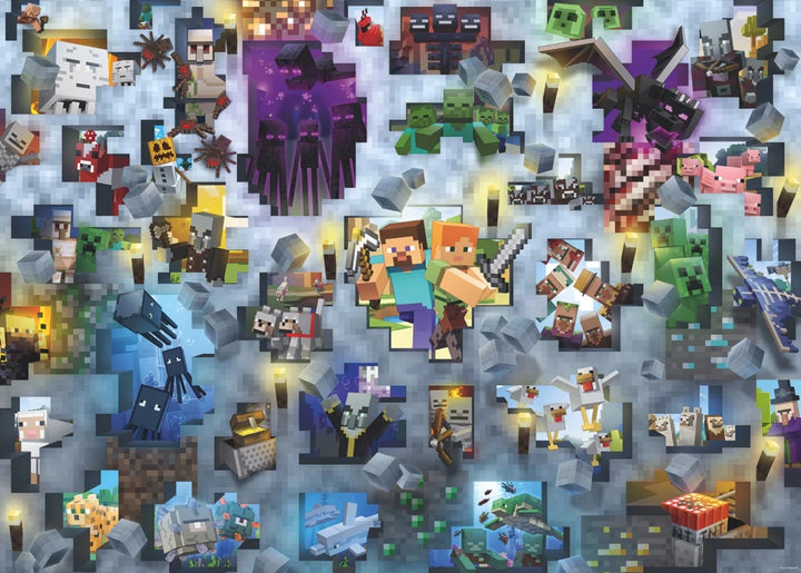 Minecraft Mobs Puslespill 1000 brikker - Supernerds