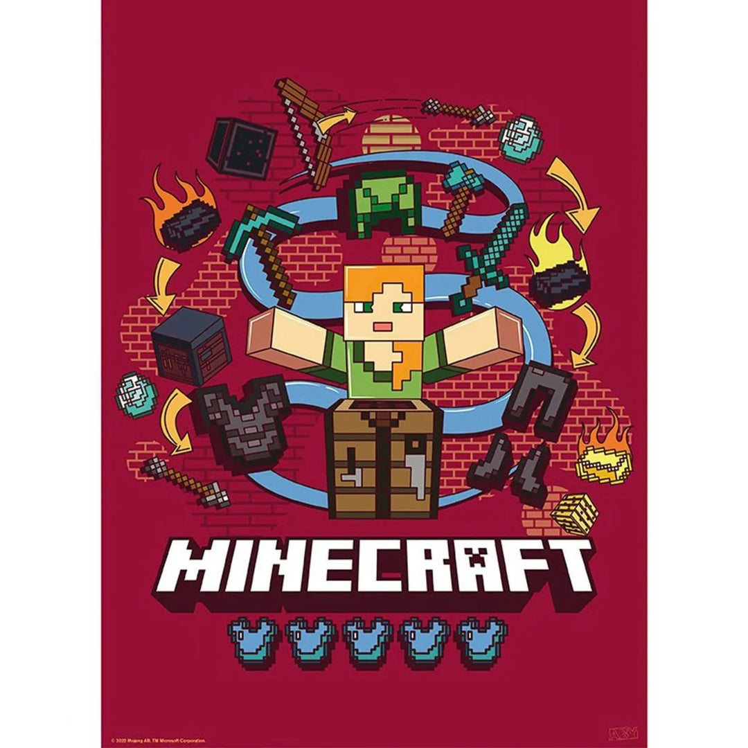 Minecraft Plakat 52 x 38 cm 2-pk - Supernerds