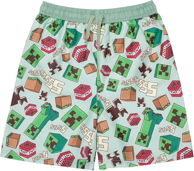 Minecraft Shorts Booming Creepers | Supernerds | Norsk Nettbutikk