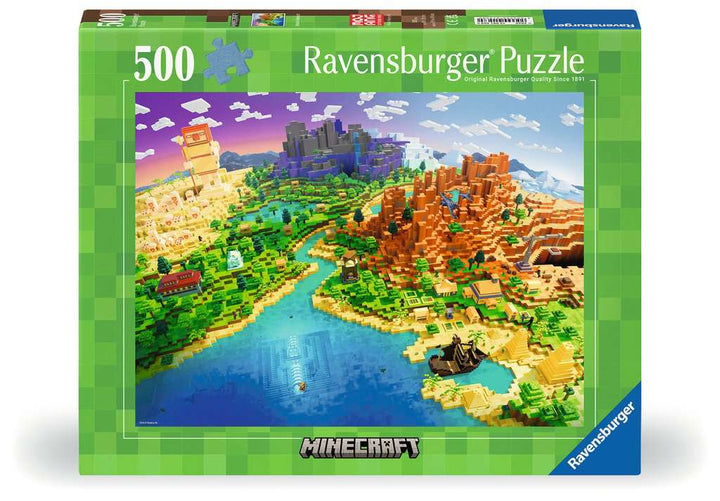Minecraft Verden Puslespill 500 brikker - Supernerds