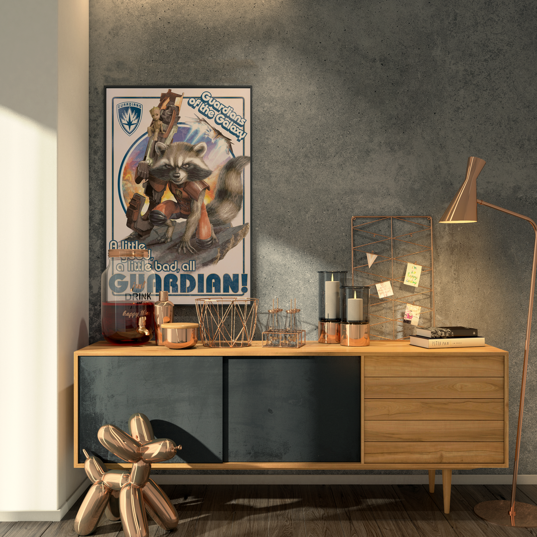 Marvel's Guardians of The Galaxy Plakat Rocket & Baby Groot - Supernerds