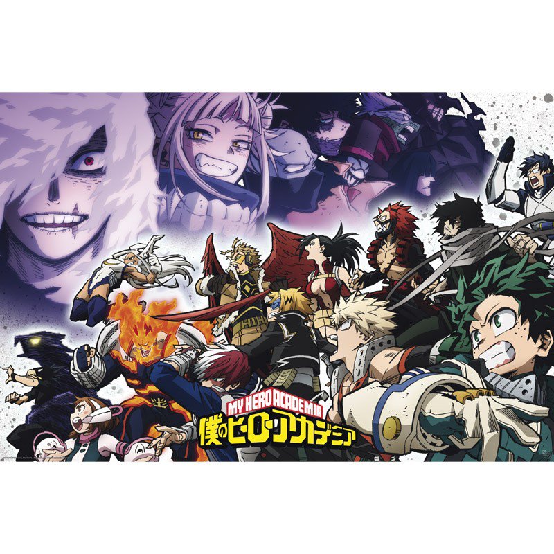 My Hero Academia Plakat Heroes vs Vilains - Supernerds