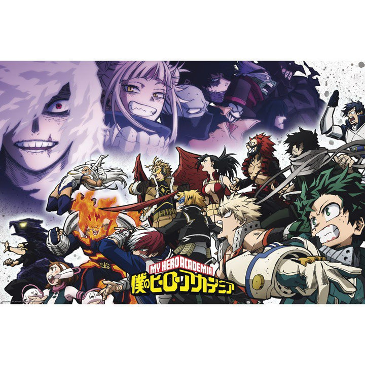 My Hero Academia Plakat Heroes vs Vilains - Supernerds