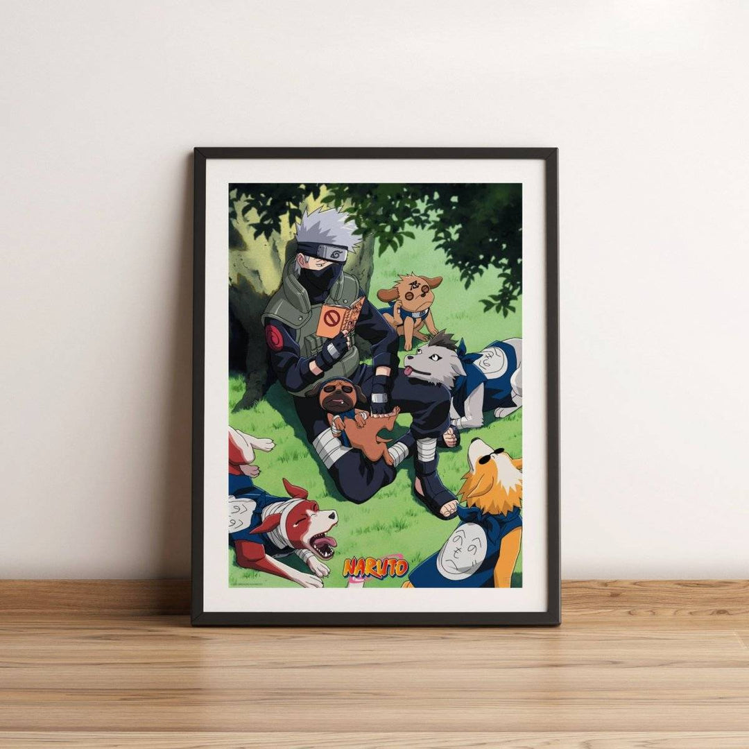 Naruto Plakat 52 x 38 cm Kakashi and Dogs - Supernerds