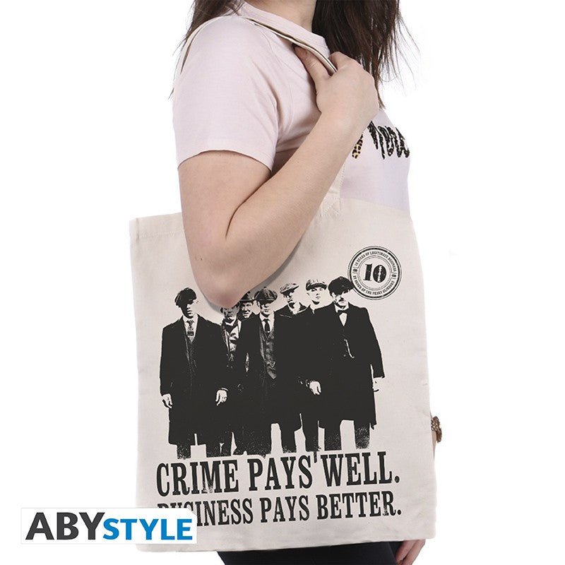 Peaky Blinders Tote Bag Crime Pays - Supernerds