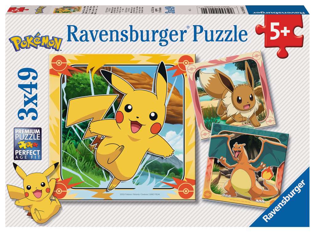 Pokemon Puslespill 49 brikker 3 - pk - Supernerds