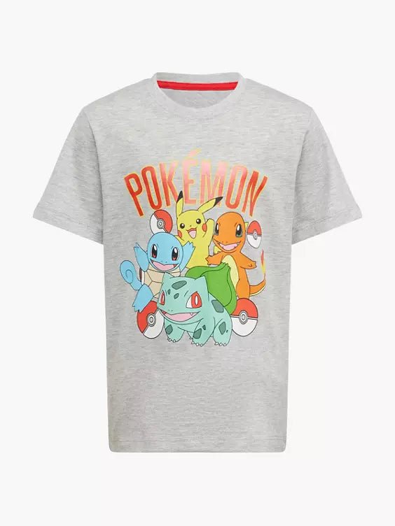 Pokemon T - skjorte Grå Starters - Supernerds
