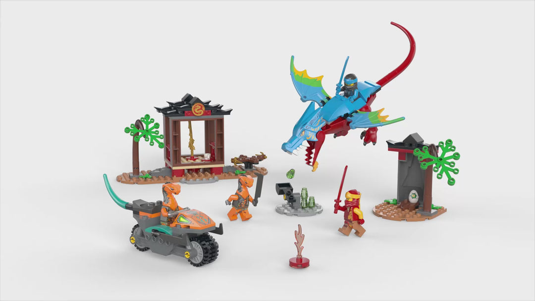 LEGO NINJAGO Ninja-sett med drage og tempel 71759 byggesett (161 deler)