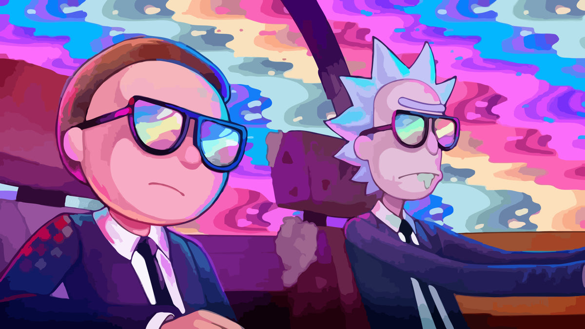 Rick and Morty Plakat Dimensional Wars | Supernerds | Norsk Nettbutikk