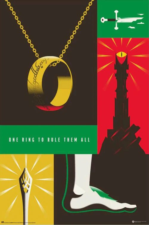 Ringenes Herre Plakat One Ring To Rule Them All - Supernerds