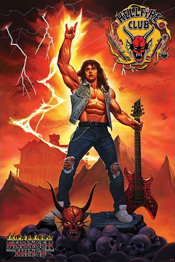 Stranger Things Plakat Hellfire Rock God - Supernerds