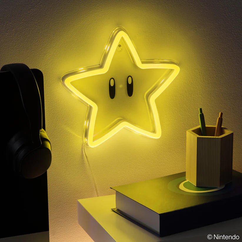 Super Mario Lampe Super Star Neon - Supernerds
