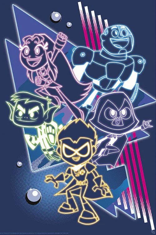 Teen Titans Plakat Neon Titans - Supernerds