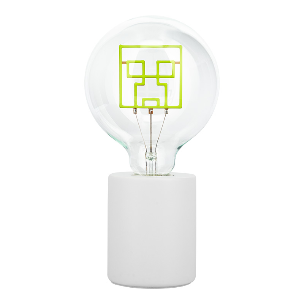 Minecraft Lampe LED Neonpære Creeper