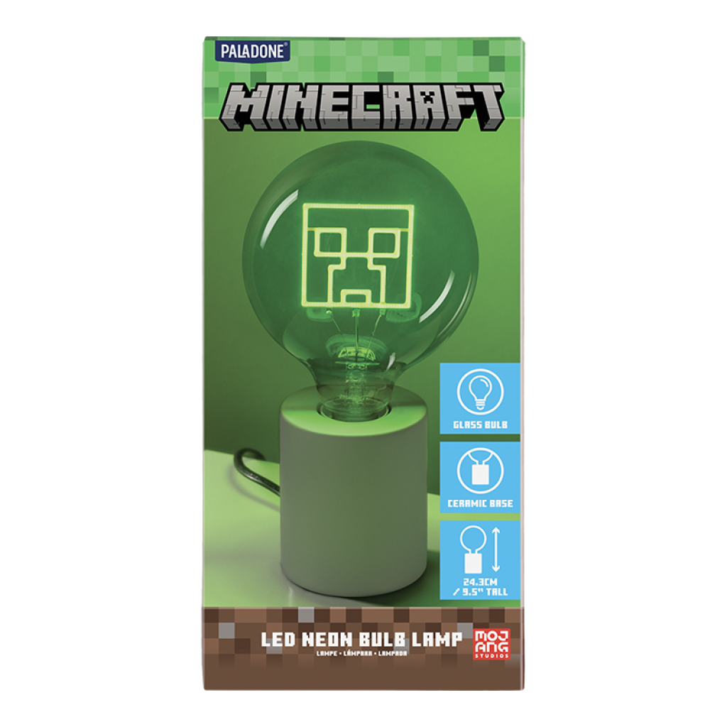 Minecraft Lampe LED Neonpære Creeper