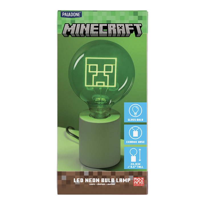 Minecraft Lampe LED Neonpære Creeper