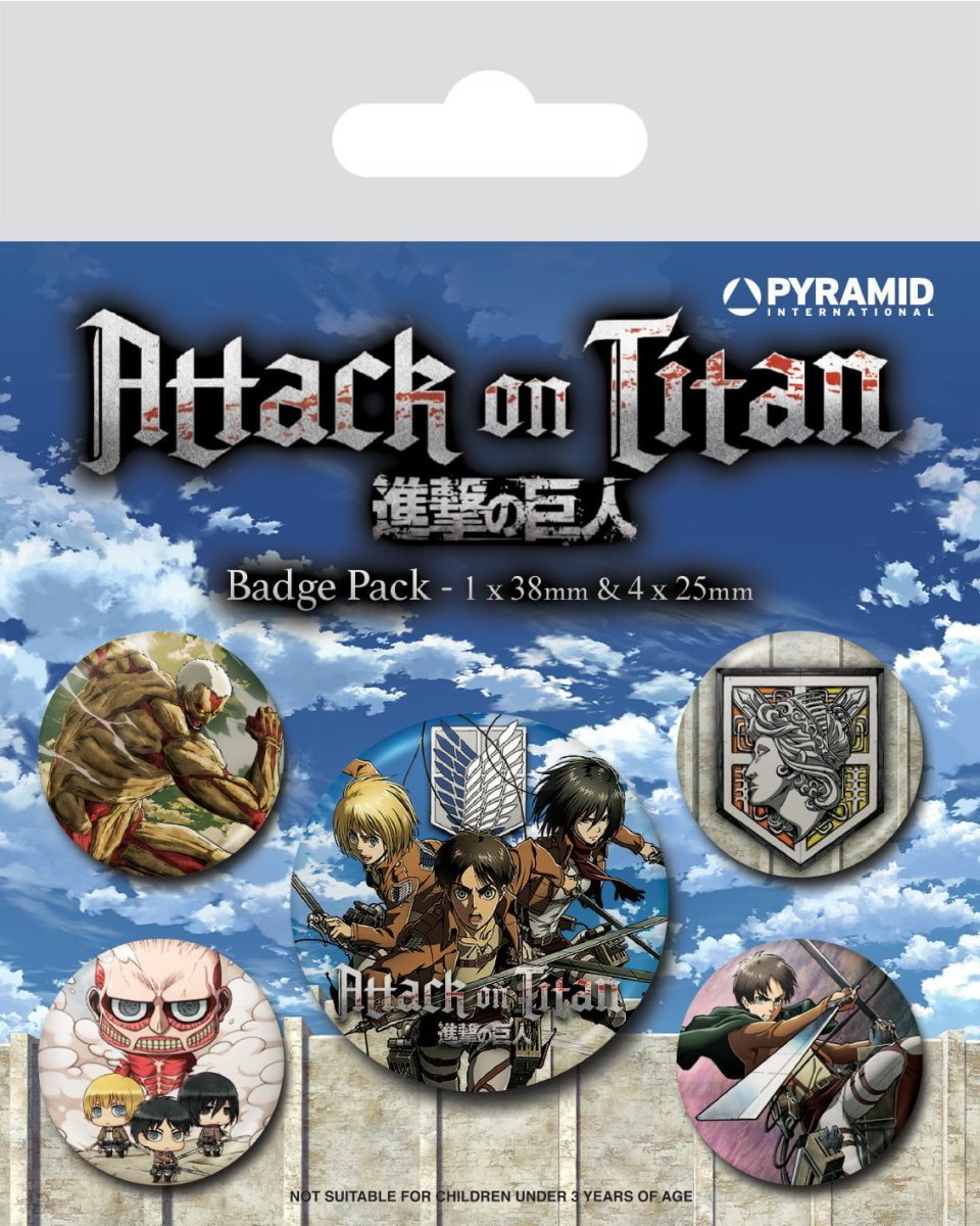 Attack On Titan Pins Season 3 5-pk - Supernerds