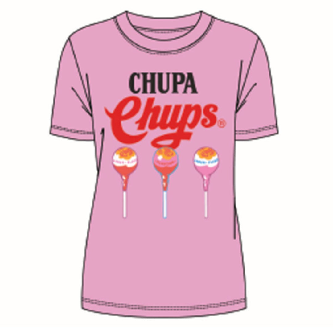 Chupa Chups T-skjorte Retro Rosa - Supernerds