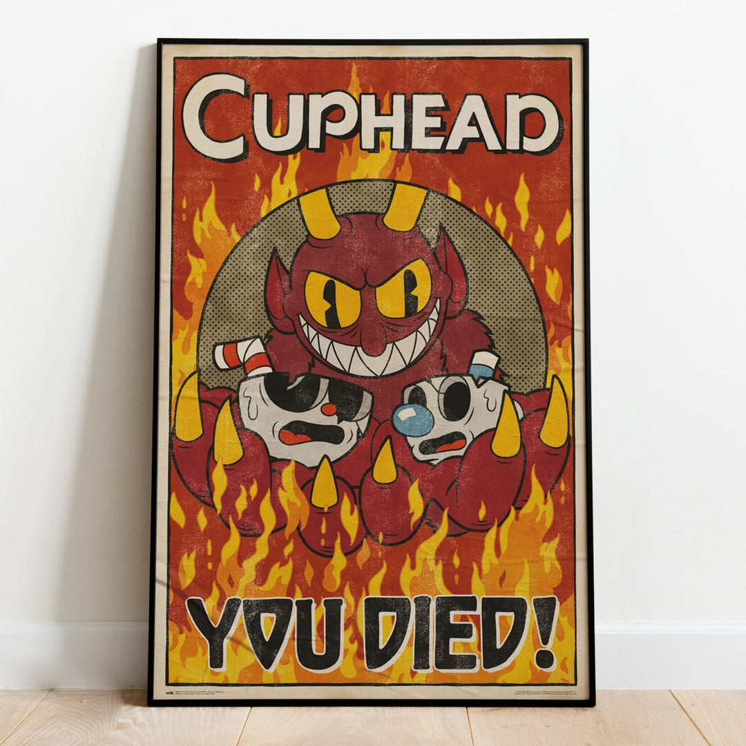 Cuphead Plakat You Died - Supernerds