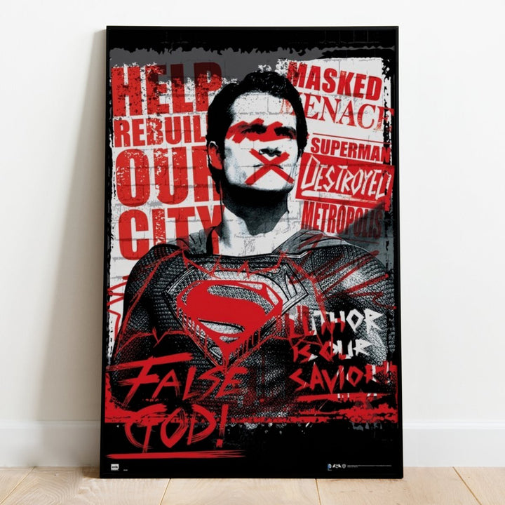 DC Comic's Batman vs Superman Plakat False God - Supernerds