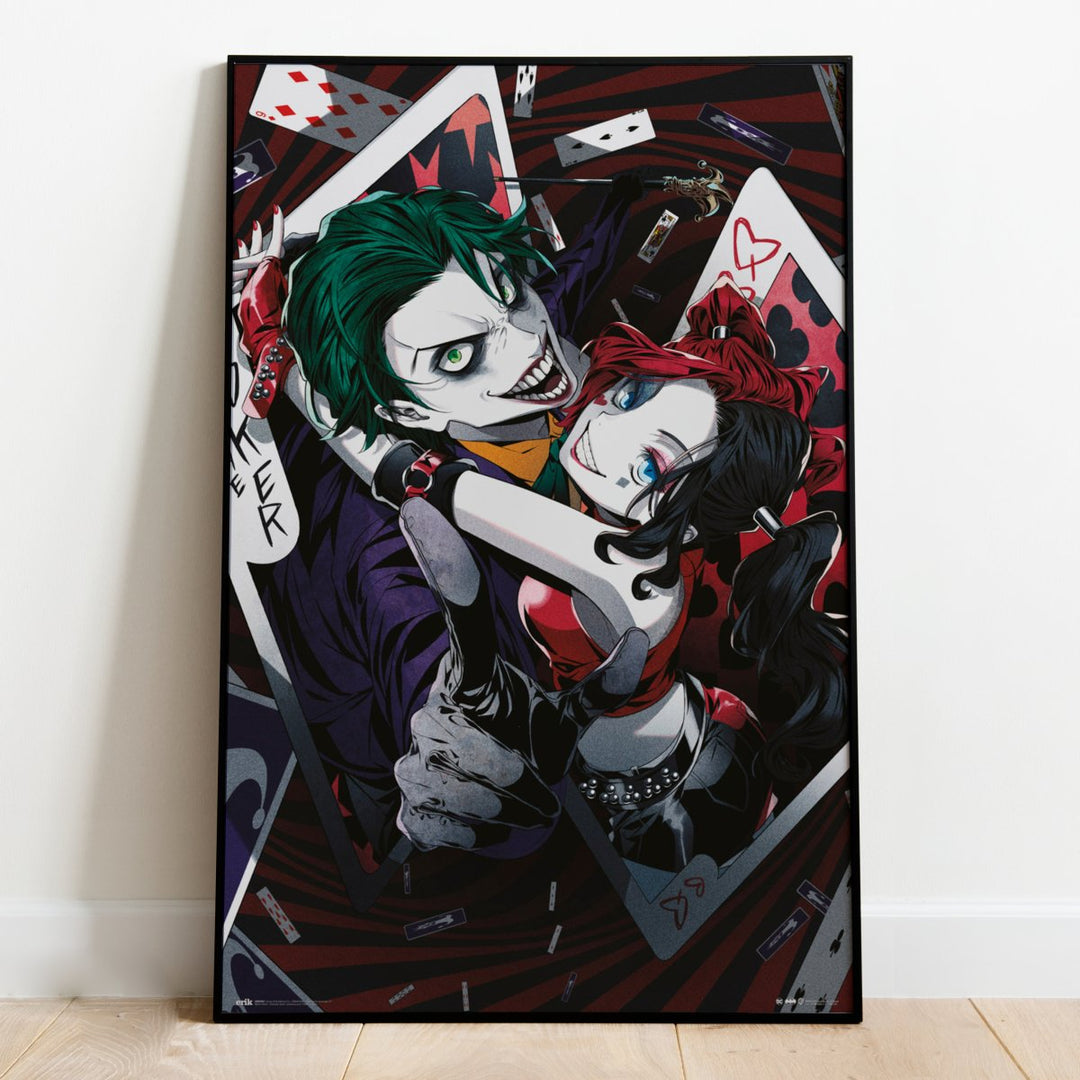 DC Comic's Harley Quinn & Joker Anime Plakat - Supernerds