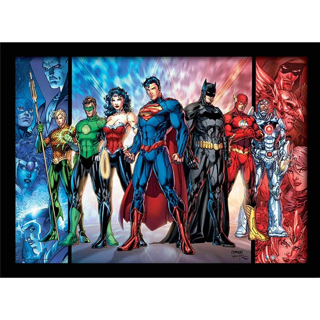 DC Comics Innrammet Bilde 30 x 40 cm Justice League United - Supernerds