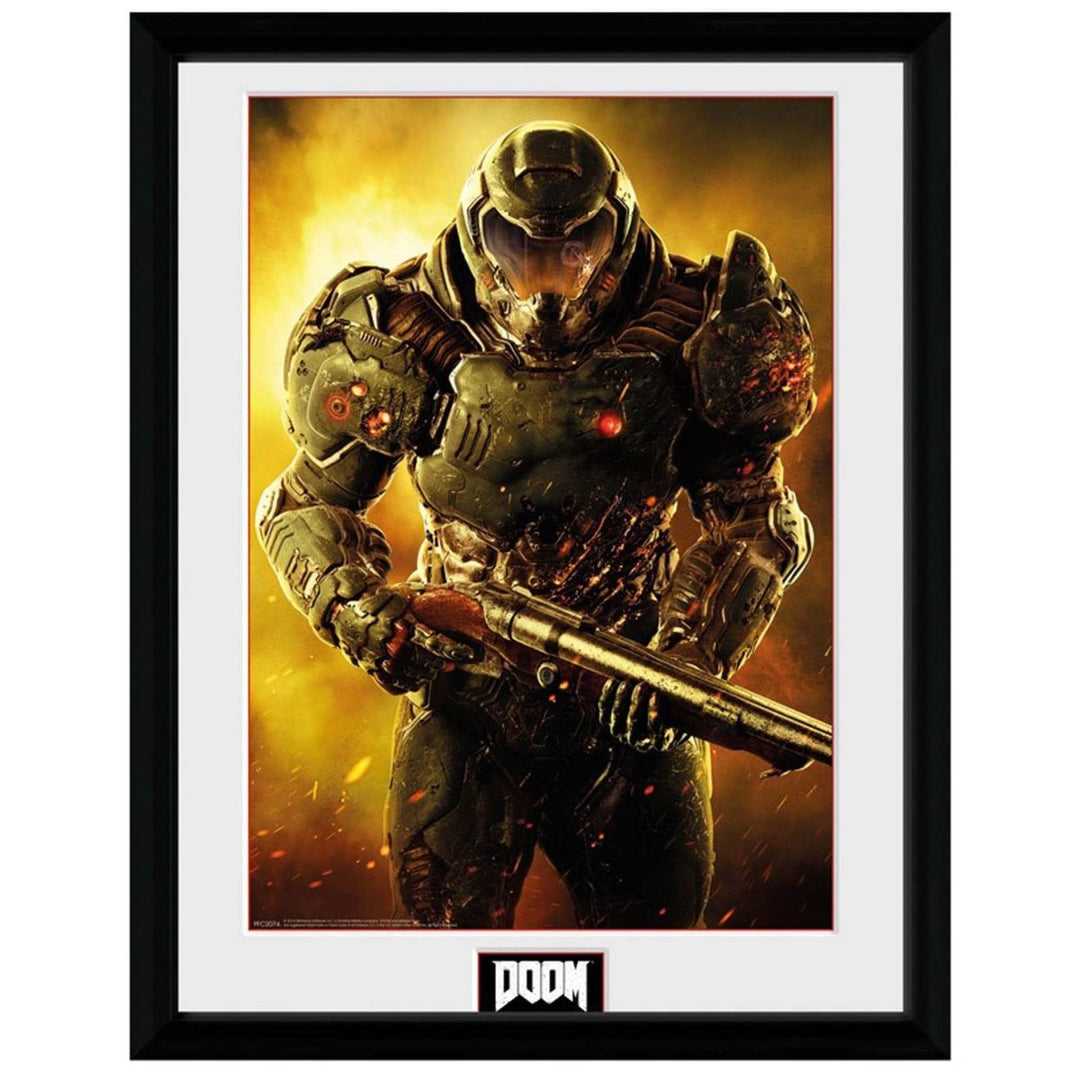 Doom Innrammet Bilde 30 x 40 cm Marine - Supernerds