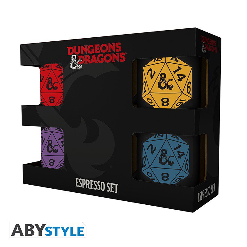 Dungeons and Dragons Espresso Kopp 4-pk - Supernerds