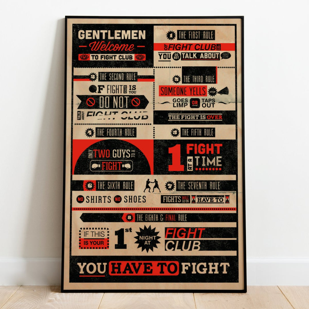 Fight Club Plakat Rules - Supernerds