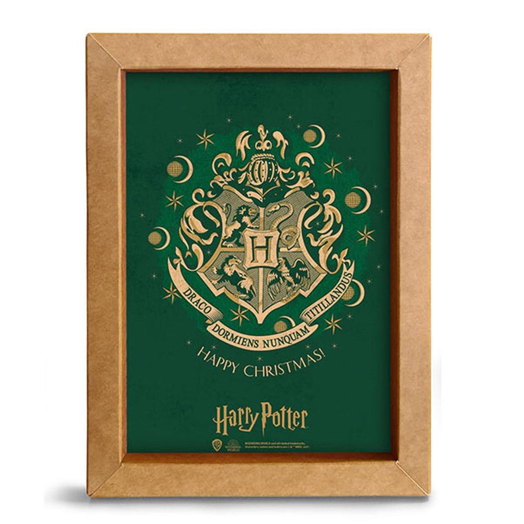 Harry Potter Innrammet Bilde 15x20 Hogwarts Christmas Grønn - Supernerds