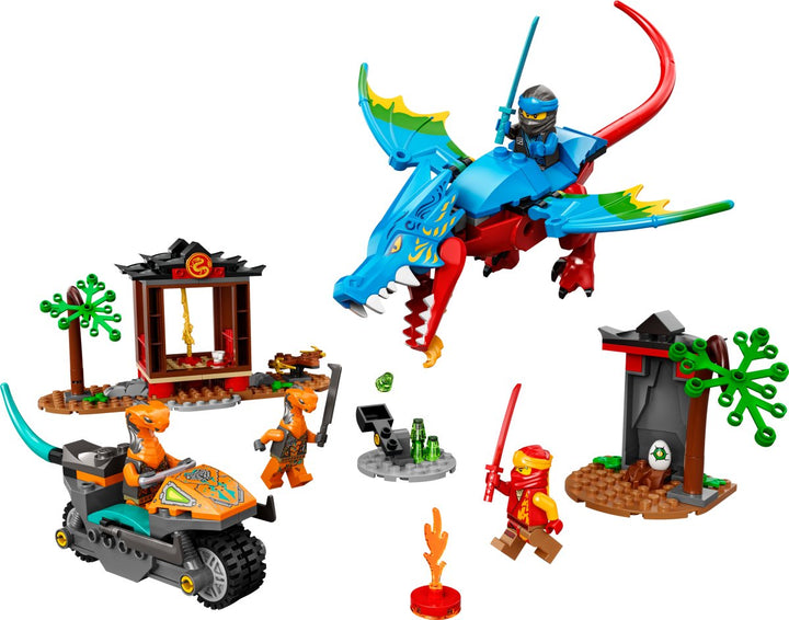 LEGO® NINJAGO® Ninja-sett med drage og tempel 71759 byggesett (161 deler) - Supernerds
