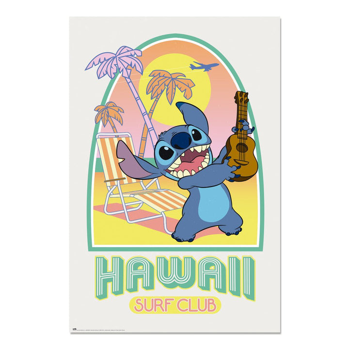 Lilo and Stitch Plakat Hawaii Surf Club - Supernerds