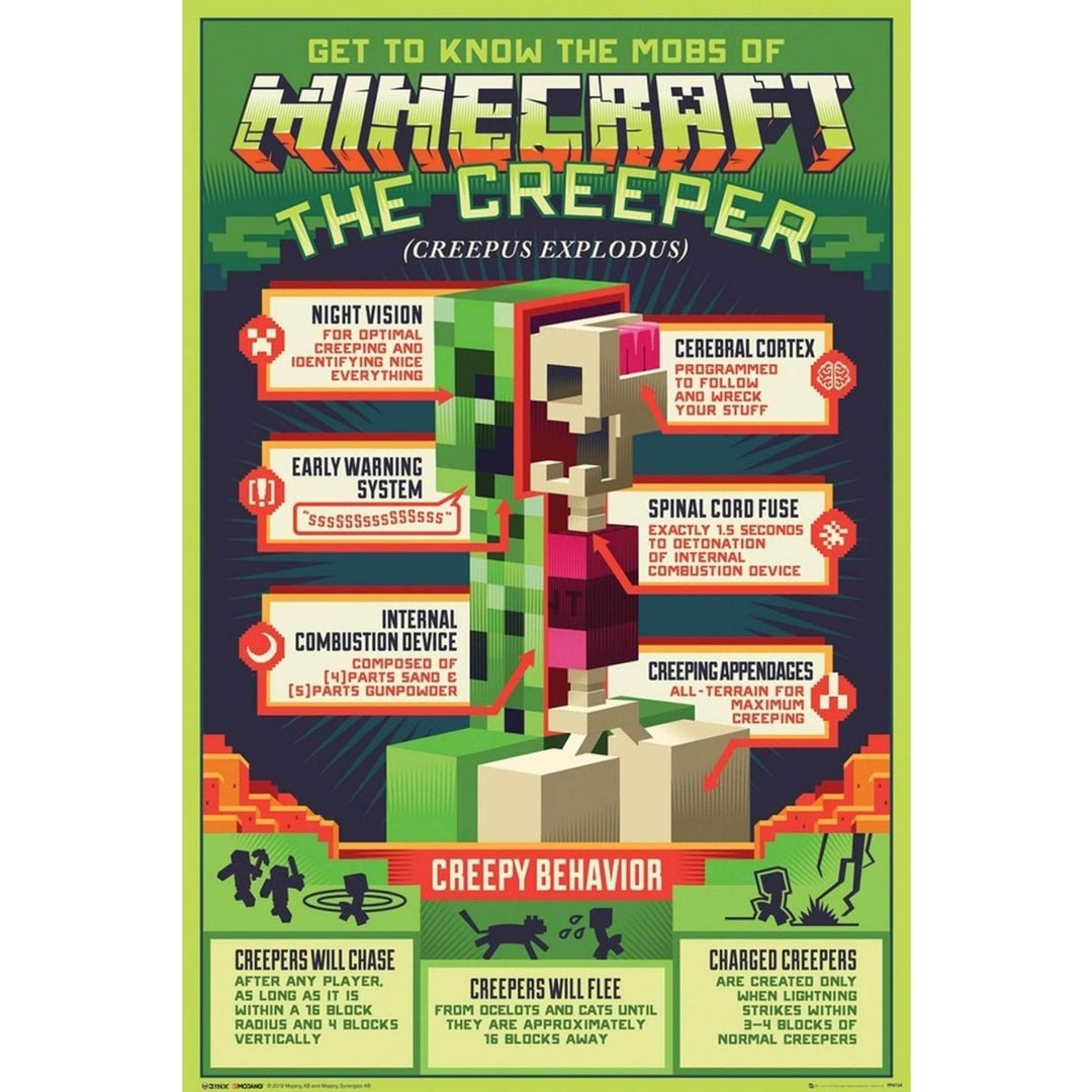 Minecraft Plakat Creepy Behaviour - Supernerds