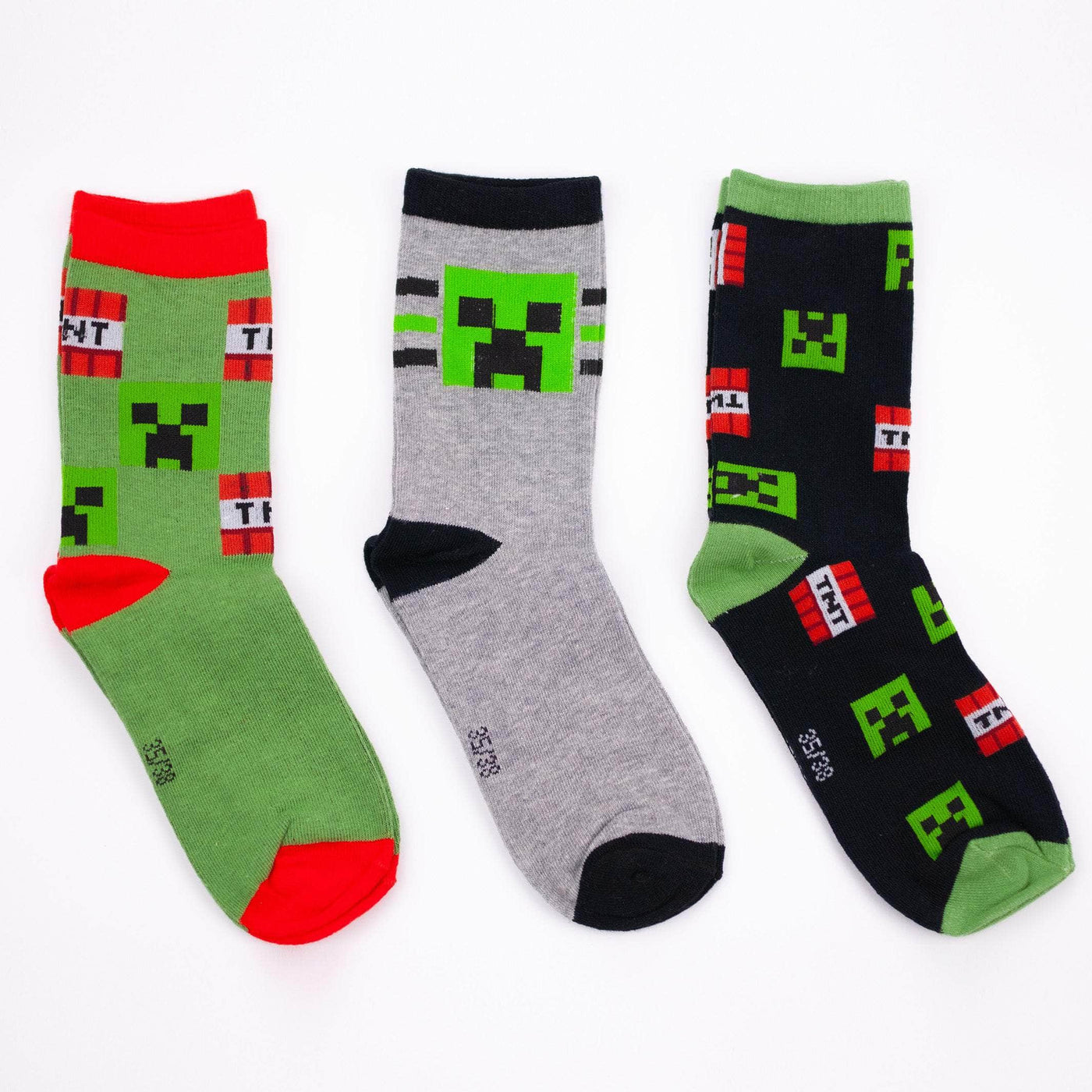 Minecraft Sokker 3-pk Socks