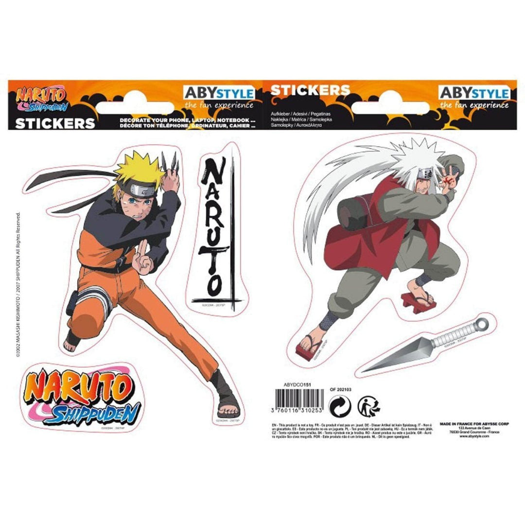 Naruto Klistremerker Naruto og Jiraiya - Supernerds