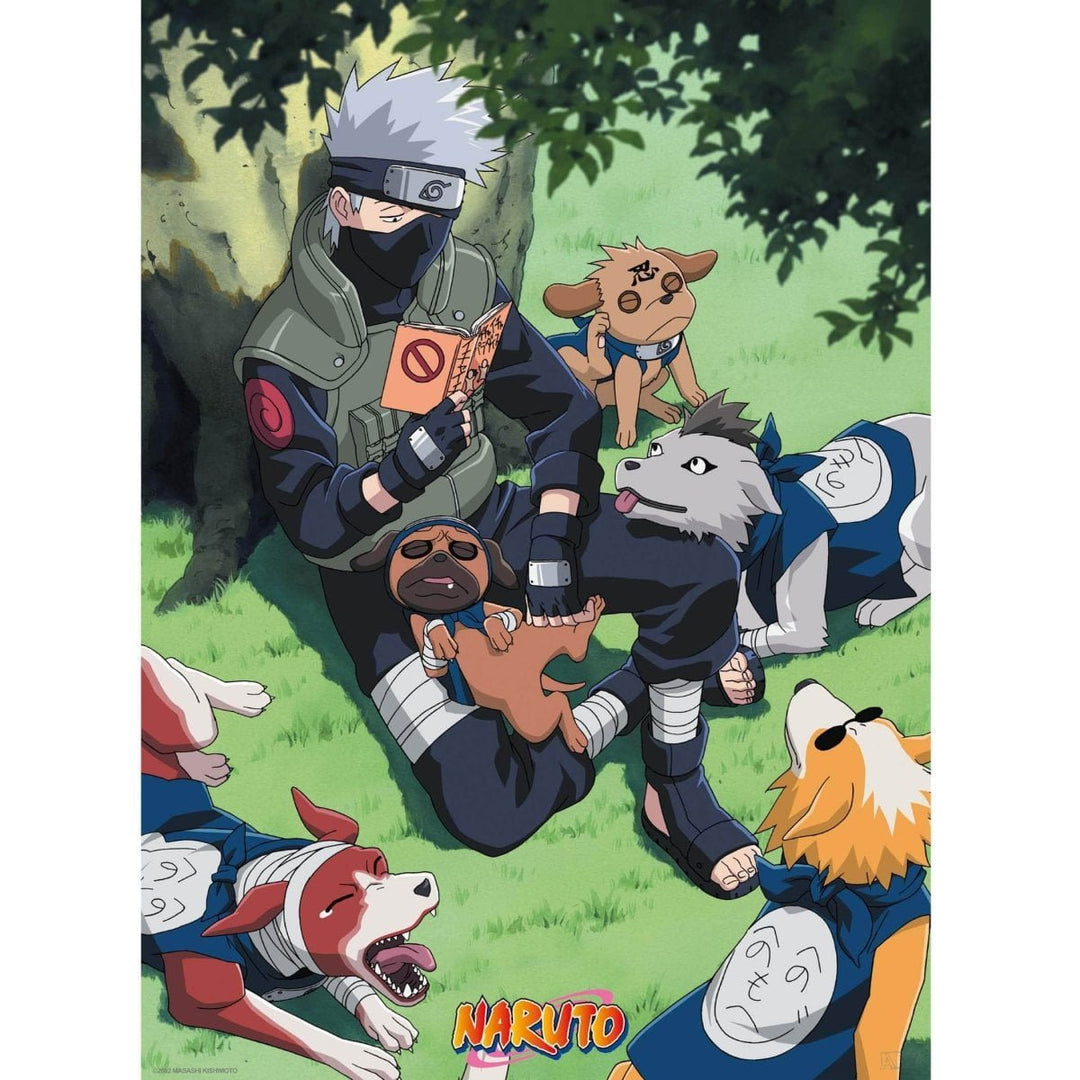 Naruto Plakat 52 x 38 cm Kakashi and Dogs - Supernerds