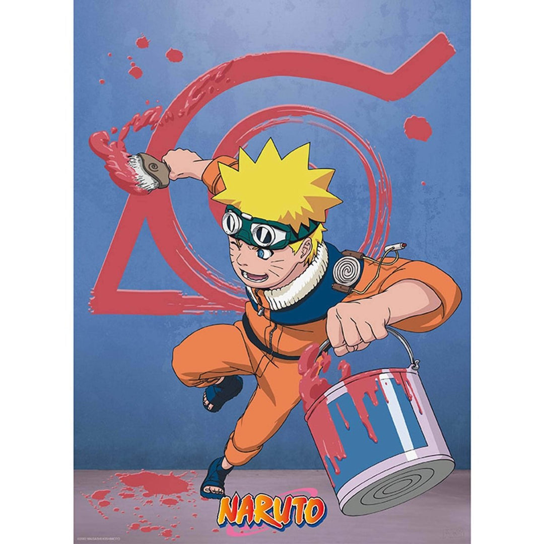 Naruto Plakat 52 x 38 cm Naruto & Konoha Emblem - Supernerds