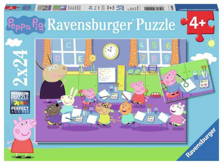 Peppa Gris Puslespill 24 brikker 2-pk - Supernerds