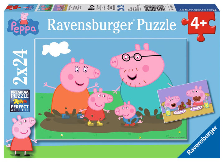 Peppa Gris Puslespill 24 brikker 2-pk - Supernerds