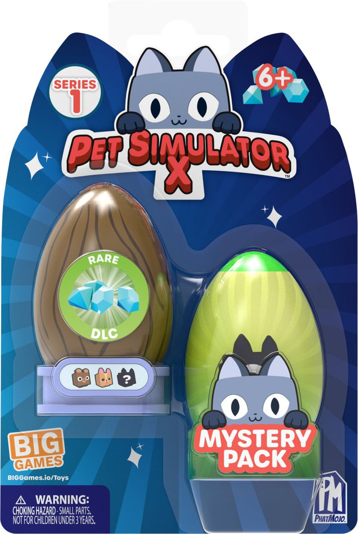 Pet Simulator X Mystery Egg 2-pk Samlefigur m/DLC-kode - Supernerds