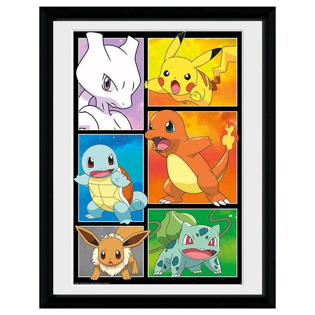 Pokemon Innrammet Bilde 30 x 40 cm Comic Panel - Supernerds